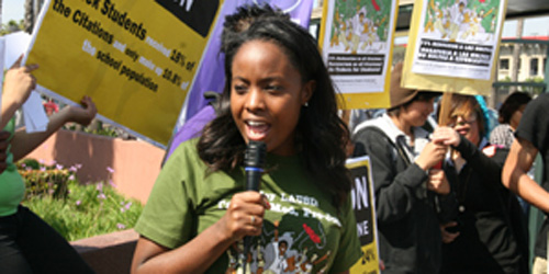 Ashley Franklin, Organizer with the Community Rights Campaign, Los Angeles Ashley Franklin, Organizer with the Community Rights Campaign, Los Angeles