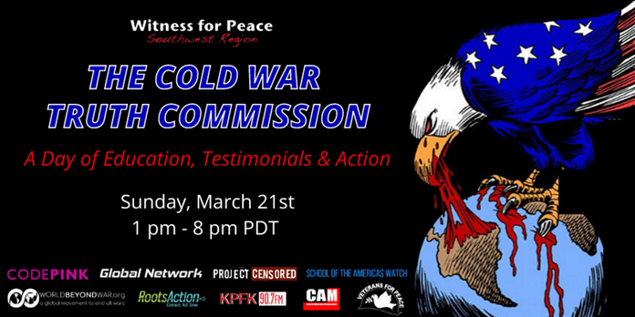 Cold War Truth Commission virtual event; This Sunday 1pm-8pm. Eric Mann in Conversation with Frank Dorrel & Rachel Bruhnke Cold War Truth Commission virtual event; This Sunday 1pm-8pm. Eric Mann in Conversation with Frank Dorrel & Rachel Bruhnke