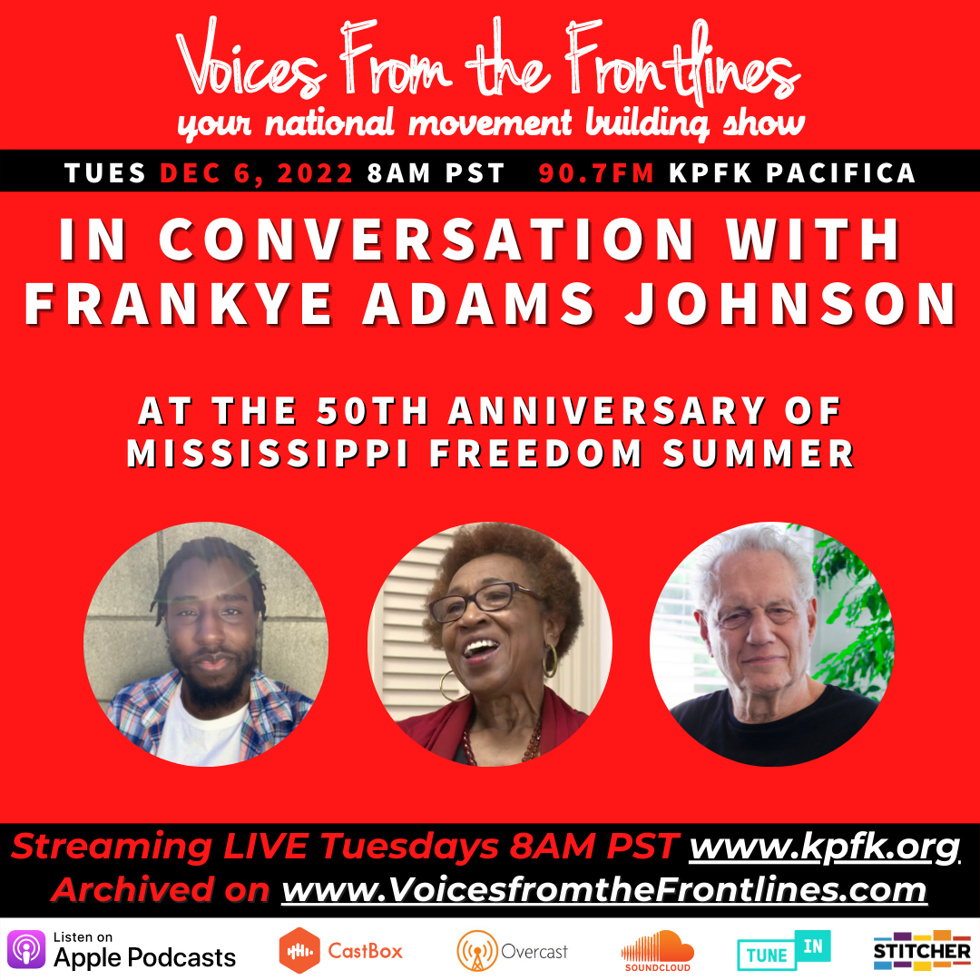 Voices Radio: In conversation with Frankye Adams Johnson on SNCC & BPP, Channing Martinez on the Garifuna Nation Voices Radio: In conversation with Frankye Adams Johnson on SNCC & BPP, Channing Martinez on the Garifuna Nation