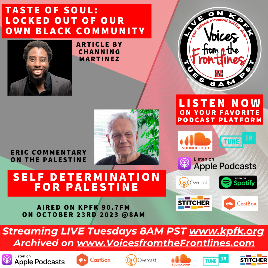 Voices Podcast: Eric And Channing on Palestine And Taste Of Soul Voices Podcast: Eric And Channing on Palestine And Taste Of Soul